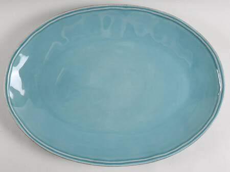 Fontana Turquoise 15" Oval Serving Platter