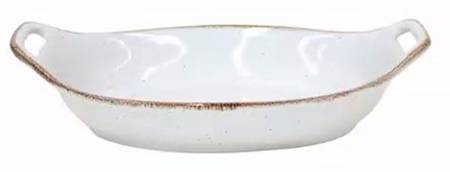Sardegna White 12'' Oval Baker
