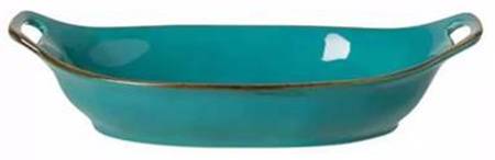 Sardegna Blue 16" Oval Baker