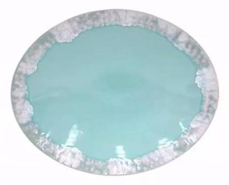 Taormina Aqua 16" Oval Serving Platter
