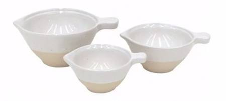 Fattoria White Measuring Cup Set (1 Cup,1/2 Cup,1/3 Cup)