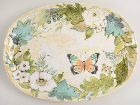 Nature Garden 17" Oval Serving Platter