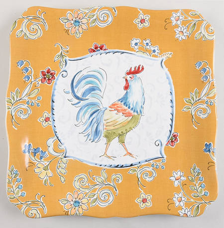 Morning Bloom 12" Square Serving Platter