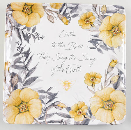 Sweet As a Bee 12" Square Serving Platter