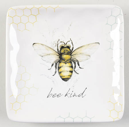 Sweet As a Bee Square Canape Plate