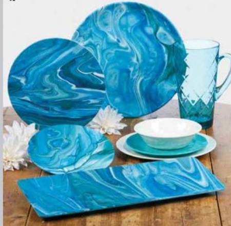 Fluidity Coastal Melamine Dinner Plate