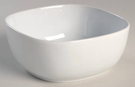 Whiteware Soft Square Soup/Cereal Bowl