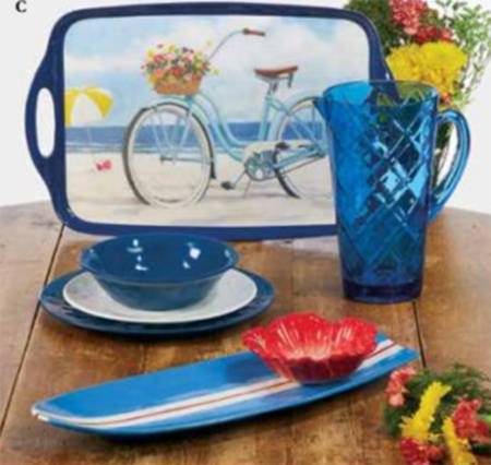 Beach Time 19" Handled Tray