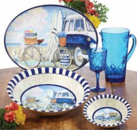 Beach Time 18" Oval Serving Platter