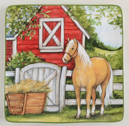 Clover Farm Square Dinner Plate