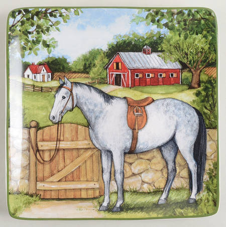 Clover Farm Square Dinner Plate