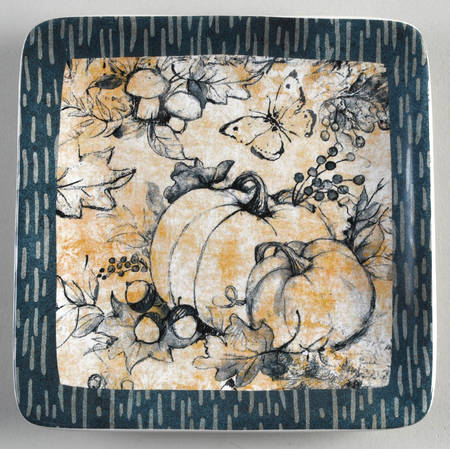 Harvest Gatherings Square Canape Plate
