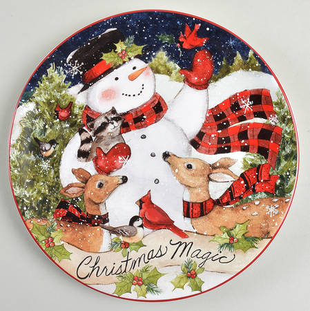 Magic of Christmas Snowman Dessert/Pie Plate