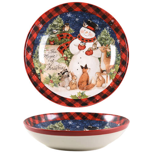 Magic of Christmas Snowman 13" Pasta Serving Bowl