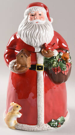 Magic of Christmas Santa Figural Cookie Jar & Lid