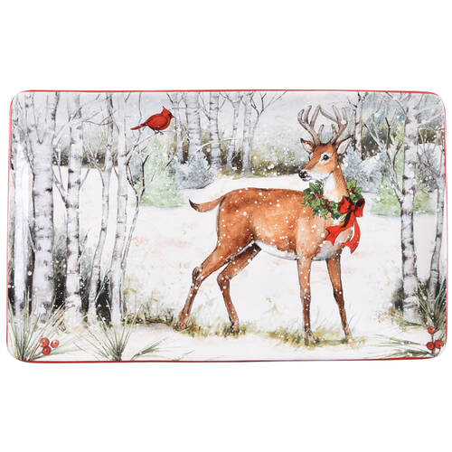 Winter Forest 13" Rectangular Serving Platter