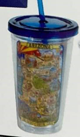 Adventure Destinations Acrylic Tall Tumbler with Lid & Straw