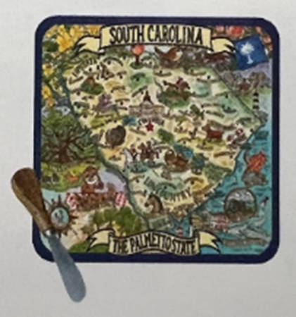 Adventure Destinations Cheese Tray & Spreader Set