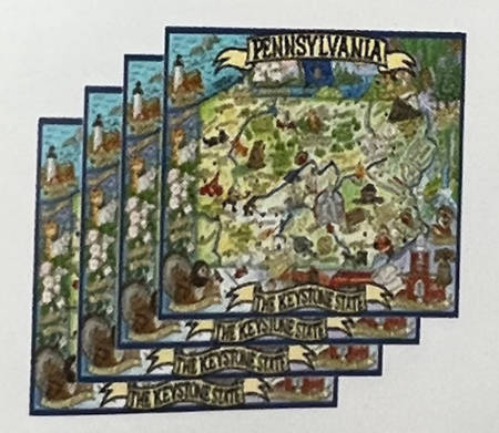 Adventure Destinations Coaster - Set of 4 Motif 20