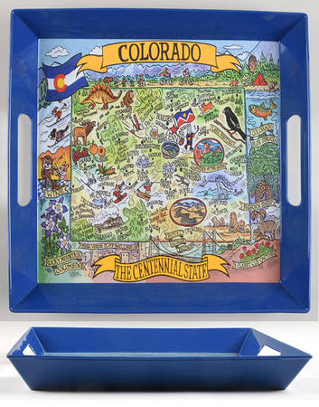 Adventure Destinations 14" Square Melamine Tray