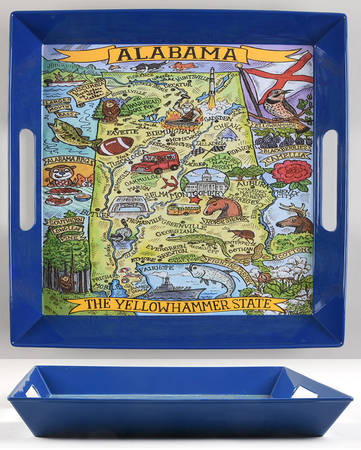 Adventure Destinations 14" Square Melamine Tray