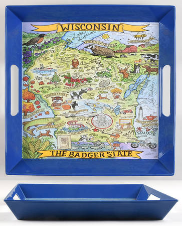 Adventure Destinations 14" Square Melamine Tray