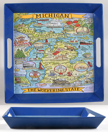 Adventure Destinations 14" Square Melamine Tray