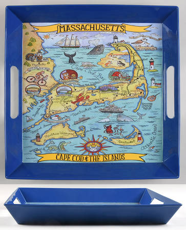 Adventure Destinations 14" Square Melamine Tray