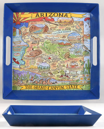 Adventure Destinations 14" Square Melamine Tray