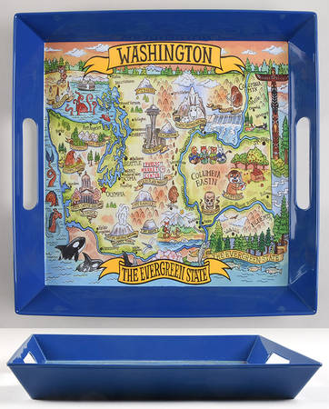 Adventure Destinations 14" Square Melamine Tray