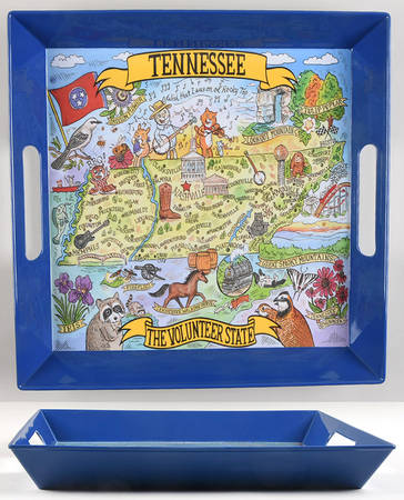 Adventure Destinations 14" Square Melamine Tray