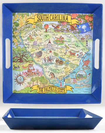 Adventure Destinations 14" Square Melamine Tray