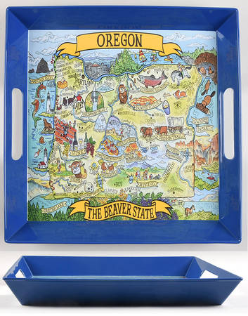 Adventure Destinations 14" Square Melamine Tray