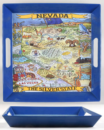 Adventure Destinations 14" Square Melamine Tray