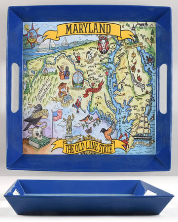 Adventure Destinations 14" Square Melamine Tray