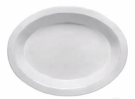 Plano White 16" Oval Serving Platter
