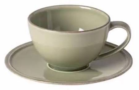 Friso Sage Green Flat Cup & Saucer Set