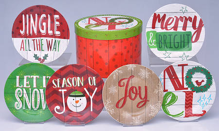 Giftware (6 Piece Set) Serving Plates (6 Holiday Motifs)