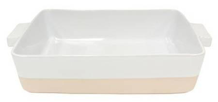 Forma White 15" Rectangular Baker
