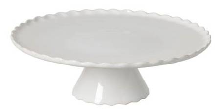 Forma White 13" Diameter Pedestal Cake Stand