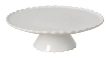 Forma White 11" Diameter Pedestal Cake Stand