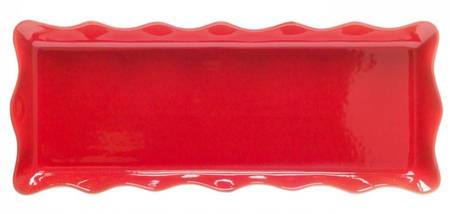 Cook and Host Red 16'' Rectangular Tray