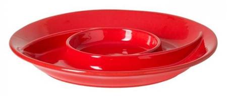 Cook and Host Red 1 Piece Figural Chip and Dip