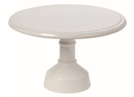 Cook and Host White 13" Diameter Pedestal Cake Stand