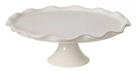 Cook and Host White 13" Diameter Pedestal Cake Stand