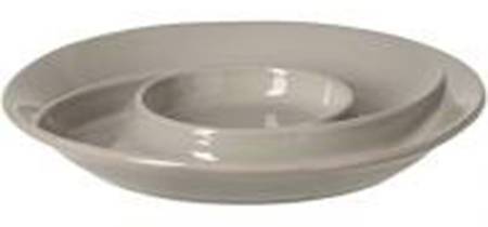 Cook and Host Gray 1 Piece Figural Chip and Dip