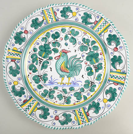 Green Rooster by Cama (Deruta Italy)