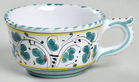 Green Rooster Flat Cup