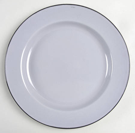 Solid Color Enamelware Dinner Plate