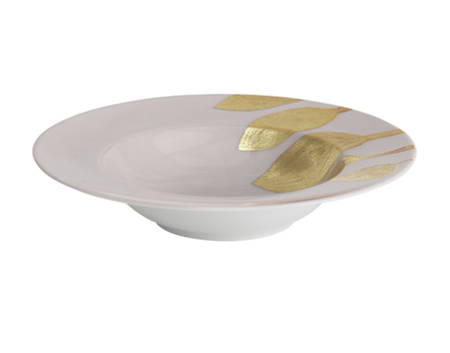 Daphne Camelia Pink Large Rim Soup Bowl